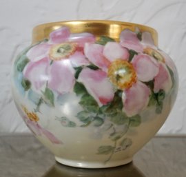 (Upper Level) Limoges Hand Painted Vase 4't