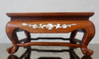 (Upper Level) Inlaid Rosewood Plant Stand