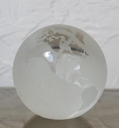 (Upper Level) 3' Etched World Paperweight