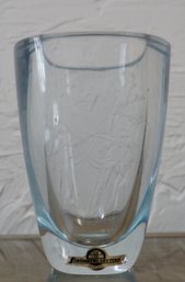 (Upper Level) Stromborg/shyttan Art Glass  Vase Signed & Numbered 4 1/2'T