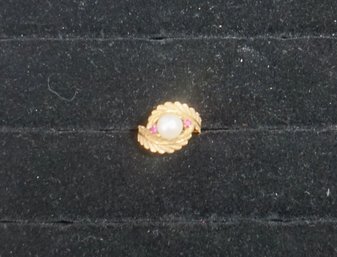 #23- 14k Size 6.75 Pearl Ring - 5 G