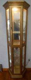 (Upper Level) Gold & Glass Lighted Curio 25' W X 10'D X 72'T