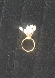 #38- 10k Size 5.5 Pearl Ring - 2.4 G