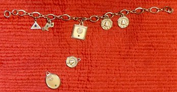 J1 10K & Gold Filled Telephone Workers Charm Bracelet