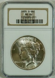 B23 1935 S MS64 Silver Dollar