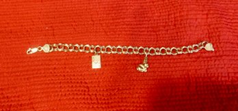 J15 14K Charm Bracelet W/Rabbit  & Playing Card Charm