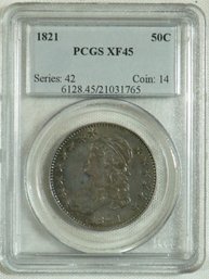 B26 1821 PCGS XF45 Silver 50 Cents