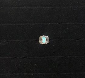 #48 Sterling & Turquoise Ring Size 5 1/2