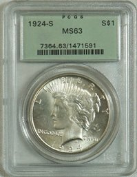 B28 1924 S MS 63 Silver Dollar