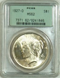 B31 1927 D MS62 Silver Dollar