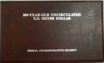B33 100 Year Old Uncirulated US Silver Dollar 1890 Postal Commermorative Society