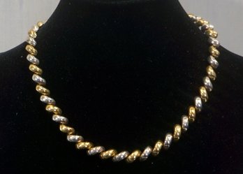 #66 Sterling & Gold Wash Necklace 16' Chain
