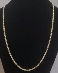 #67 Sterling Gold Wash Rope Chain 22'