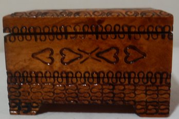 #203 Carved 2 Deck Card Box