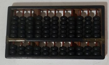 #206 1950s Ebony Abacus Made In Hong Kong