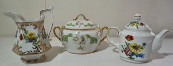 #211 Lot 3 Blue Danube & Bavaria China (teapot, Creamer & Vegetable