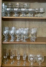 #231 Lot Of 52 Wine, Cordial, Brandy Glasses