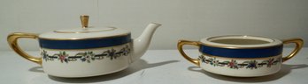 #244 Lenox Tea Pot & Sugar Missing Cover