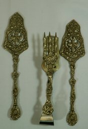 Lot Of 3 Ugo Bellini Florence Italy Figural Flatware Serving Pieces- One Signed