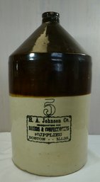 5 Gallon Crock- H. A. Johnson Company , Bakers And Confectioners, Boston MA - 19' T