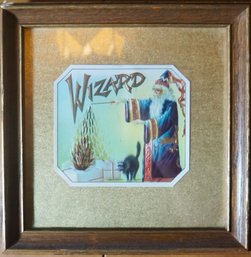 #280 Framed Old Wizard Embossed Lithograph 8 X 8