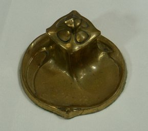 Art Nouveau Bronze/ Brass Ink Well- 5'