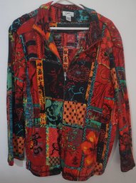 #303 Chico's Multi Color Jacket Size 3