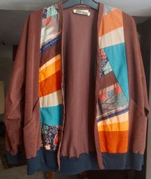 #304 Vintage June Baldwin Brown Multi Color Jacket (no Size)