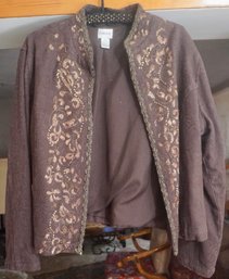 #306 Chico's Brown Jacket Size 3