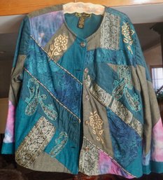 #307 Mirasol Blue/Green/Pink Jacket Size XL