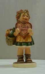 Hummel Goebel Figurine Valentine Gift #387 , 1972 Collectors Club Edition No. 1- 5.75'