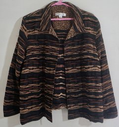 #312 Brown/Leopard Jacket Size P/XL