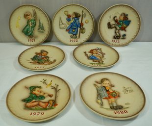Lot Of 7 Hummel Collector Plates 1971-1980- 7.5'