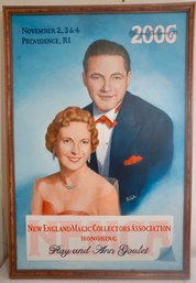 #321 2006 Framed Oil Painting Of Ray & Ann Goulet Signed By Cesareo Pelaez & Rick Heath