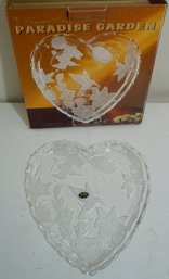 #323 Crystal Heart Shape Platter (Japanese)