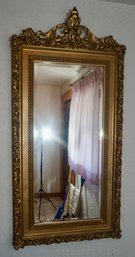 #331 Beautiful Gold Gesso Framed/bevelled Mirror