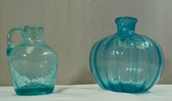 Lot Of 2 Hand Blown Glass, 4.5', 3.5'