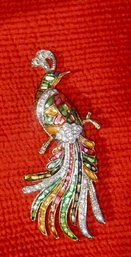 #340 Large Peacock Brooch