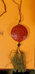 #346 Cinnabar Necklace 3 1/8'L