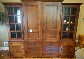 Upper Middle Mission Style Console Cabinet
