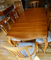 DR Cherry Dining Room Table & 10 Chairs & Pads