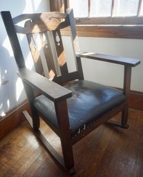 Arts & Crafts Oak Rocking Chair