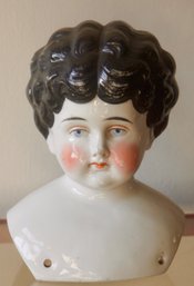 #3 Hertwig Porcelain Doll Head 6 1/4' (Frozen Charlotte)