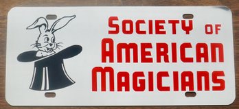 #384 International Brotherhood Of Magicians License Plate 2 Sided (metal)