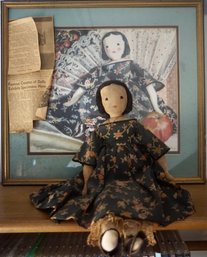 #56 Doll By'Edith Black Ackley', Painting By  Ackley's Daughter, Newspaper Article On The Mother/daughter