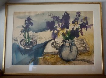 #63 Framed Signed Watercolor 26 X 19