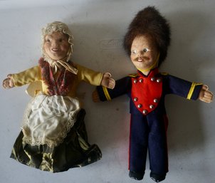 #96 Pair Of Dolls Soldier & Lady 8'