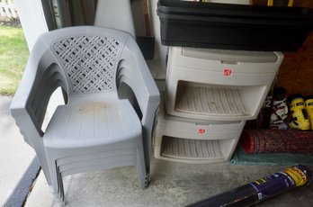 G Lot Of Boot Benches, Window Boxes & 4 Chairs