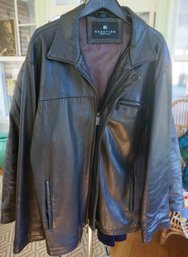 #145 Kenneth Cole Reaction Leather Jacket Size XL