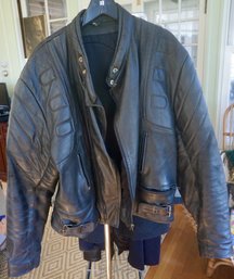 #146 Leather Motorcycle Jacket Heavy Duty Size XL